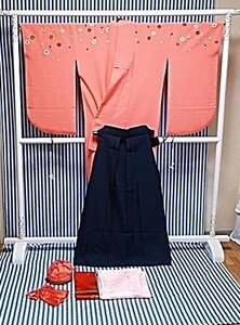 二尺袖 袴 袴下帯 襦袢 巾着 髪飾りのセット 中古 お安くどうぞ (7) 