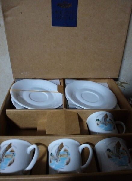 4客セット カップ ソーサー 食器セット コーヒーカップ カルガモ コップ