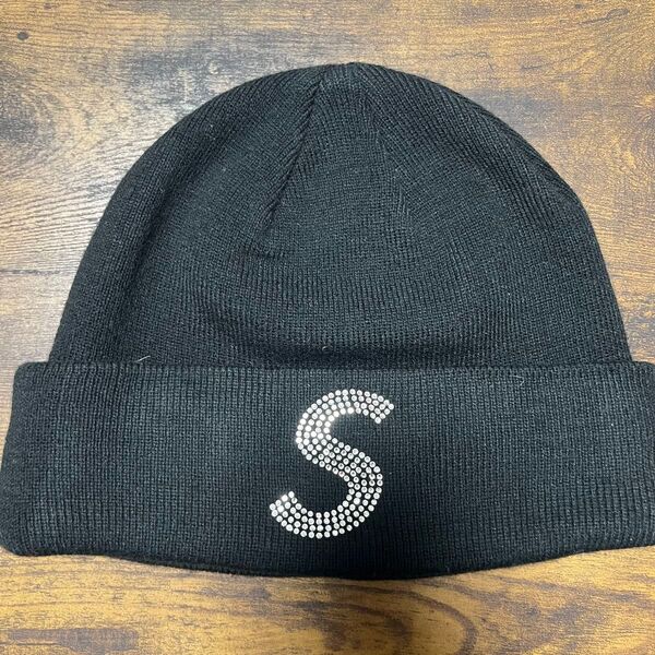 supreme Swarovski NEW ERA コラボ 黒 ビーニー y2k