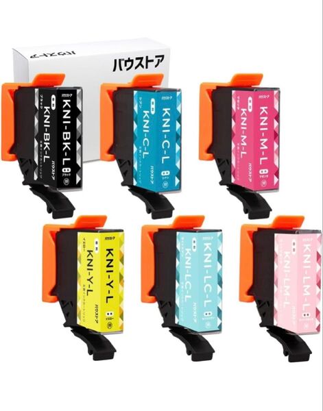 バウストア KNI-6CL-L ( カニ )互換インク 6色セット EP-887AW / EP-887AB / EP-887AP
