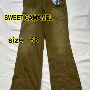 未使用タグ付き SEEET CAMEL 明るいカーキ色 デニムパンツ size 58