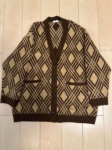 ☆古着☆ lowrys farmオーバーサイズチェック柄カーディガン
