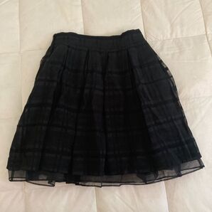 エブリン ミニスカート シフォン チェック