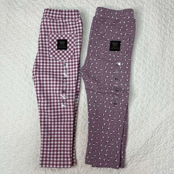 新品タグ付き 裏起毛 パンツ ズボンセット 90