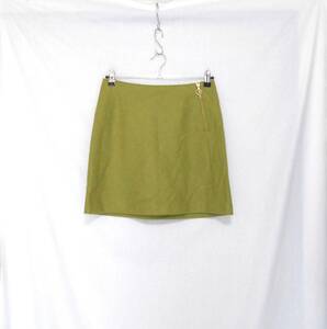 ( beautiful goods free shipping!) agnes b. Agnes B wool green skirt (.... Agnes pa Rige .nn manner light warm Gold metal fittings )