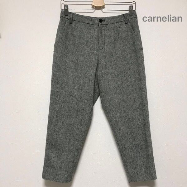 【carnelian】テーパードパンツ Mサイズ ズボン カーネリアン ツイード