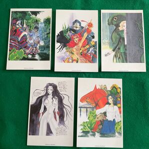中村博文 総天然色電子画廊 百年図書館 (WIN95 CD)ノベルティ ポストカード 5枚セット