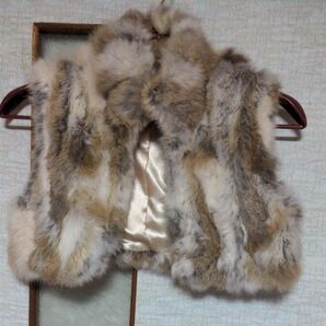ベスト 本毛皮 ファーベストラビット