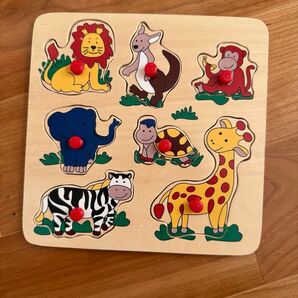 木製動物パズル 7ピース
