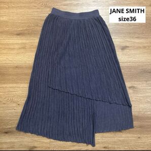 JANESMITH ジェーンスミス ラップスカート 巻きスカート 定価三万 アシメ プリーツ 訳あり