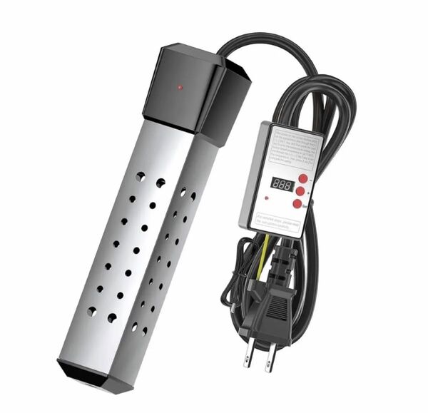 投げ込みヒーター 1500W ポータブルバケットヒーター 浸水給湯器 (日本語マニュアル付き)