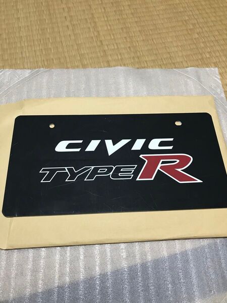 ● HONDA「CIVIC TYPE R マスコット ナンバープレート 1枚」シビック タイプR 展示用 展示 プレート ホンダ