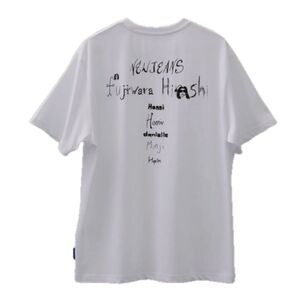 ニュージーンズ x 藤原ヒロシ スーパーナチュラル コラー Tシャツ バージョン4 "ホワイト"
