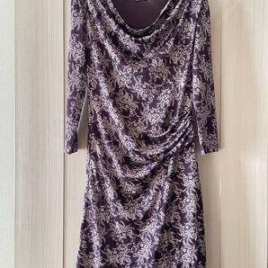 LITTLE NEW YORK 花柄ドレープワンピース M