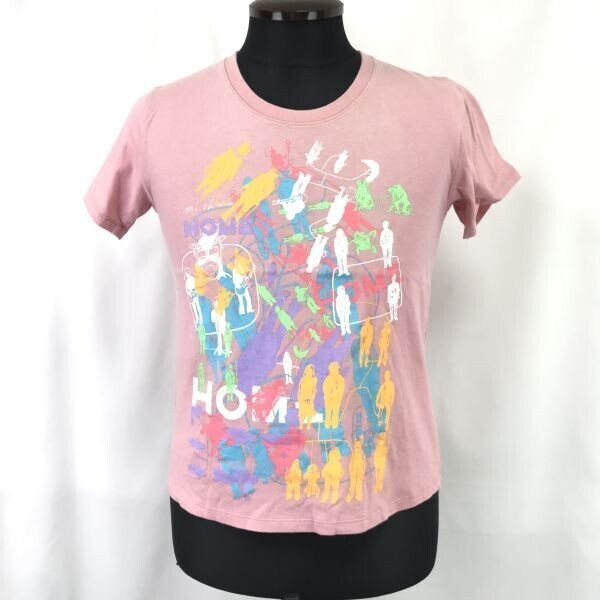 美品★Mr.Children【メンズXS(レディース着用可】2007/HOME TOUR/ホームツアー/ライブTシャツ【ピンク/Tops/Shirts/日本製◆BH837