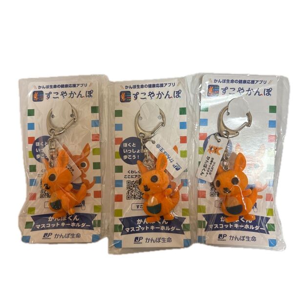 すこやかかんぽ かんぼ生命 かんぽくん マスコットキーホルダー