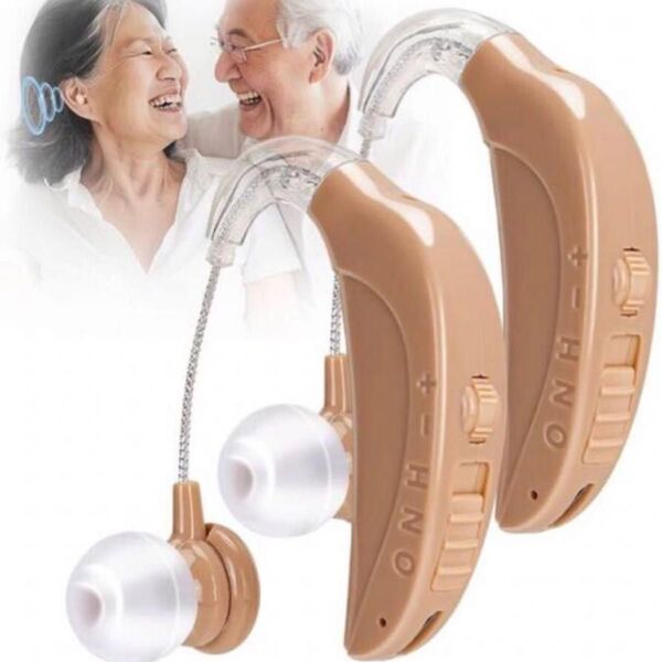 ALIESTFDNO 集音器 耳掛け式 音量4段階調整 軽量 両耳兼用 雑音抑え 2モード切替 音声拡大 充電式 耳掛け式 集音器