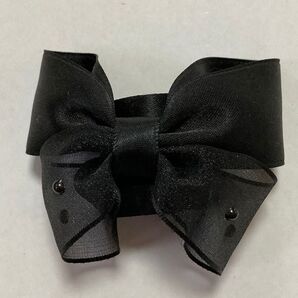黒リボンの髪留め 未使用