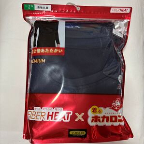 ホカロン ネイビー Lヒートテック ファイバーヒート