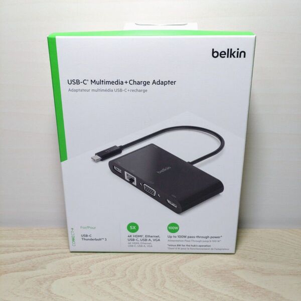 Belkin USB-C マルチメディア + 充電アダプター 100WAVC004BTBK