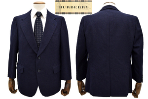 L-1587* free shipping * as good as new super-beauty goods *Burberrys Burberry * regular goods autumn winter wool navy navy blue blaser tailored jacket 165- chest 92cm