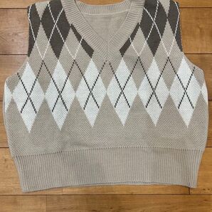 REAL STYLE リアルスタイル アーガイル柄ニットベスト