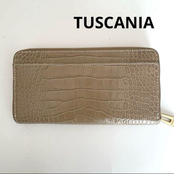 TUSCANIA トスカーニア長財布 クロコ型押し