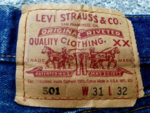 濃い目 00s USA製 levi's リーバイス 501 w31 アメリカ製 ヒゲ落ち _画像6