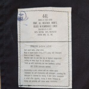44L 実物 米軍 U.S.NAVY ステンカラーコート ブラックNS8114