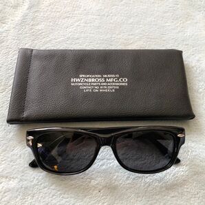 新品 HWZNBROSS BIKER SHADE ハウゼンブロス ウェリントン型 サングラス バイカーシェード【スモーク】