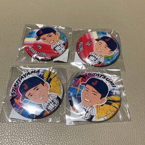 村林一輝 小園海斗 北山亘基 辰己涼介 侍ジャパン ガチャ 缶バッジ