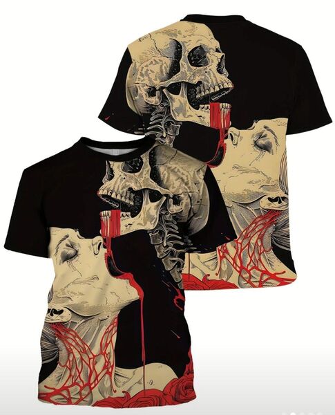 スカル アート Tシャツ