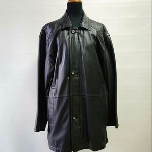 ラムレザージャケット ショールカラー M 羊革 メンズ ラムレザーコート