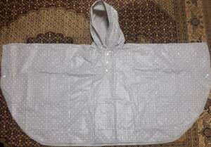  rain poncho *148×70cm gray polka dot pattern 