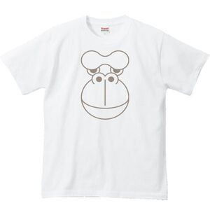 ファニーフェイス・ゴリラ/半袖Tシャツ/メンズM/白・新品・メール便 送料無料