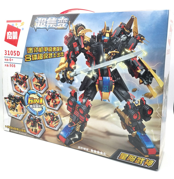 【送料無料】【未開封】レゴ互換 侍の武神 戦国の神 6体合体ロボット (検) LEGO テクニック クリエイター ニンジャゴー