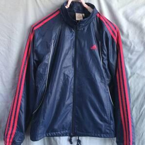 adidas トラックジャケット レディースL 裏起毛 ポリエステル100% 匿名配送 (管0090)