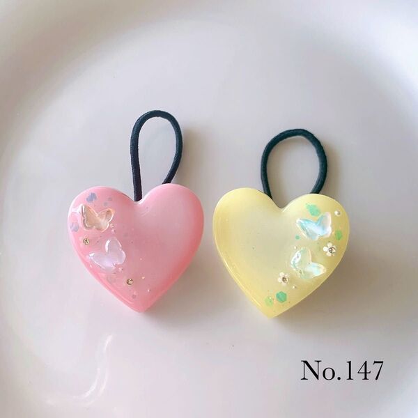 ハンドメイド レジン ヘアゴム