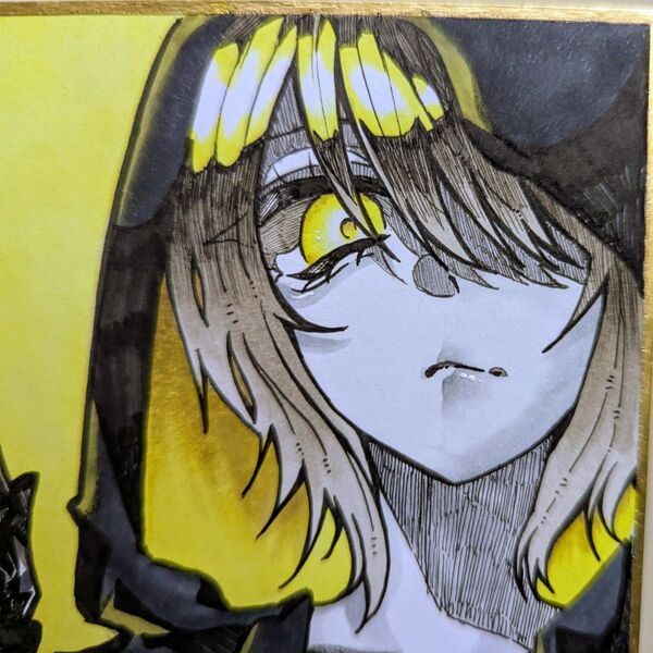 手描きイラスト オリジナル色紙 原画