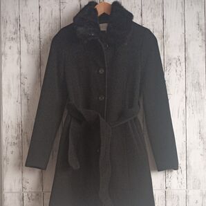 proportion body dressing プロポーションボディードレッシング ロングコート ウール ファー 腰紐 Aライン