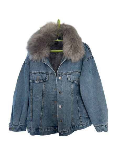 冬物最終SALE♪モコモコライトブルーデニムジャケット