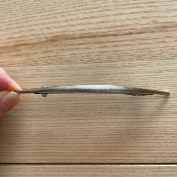 メタルヘアクリップ バレッタ シルバー