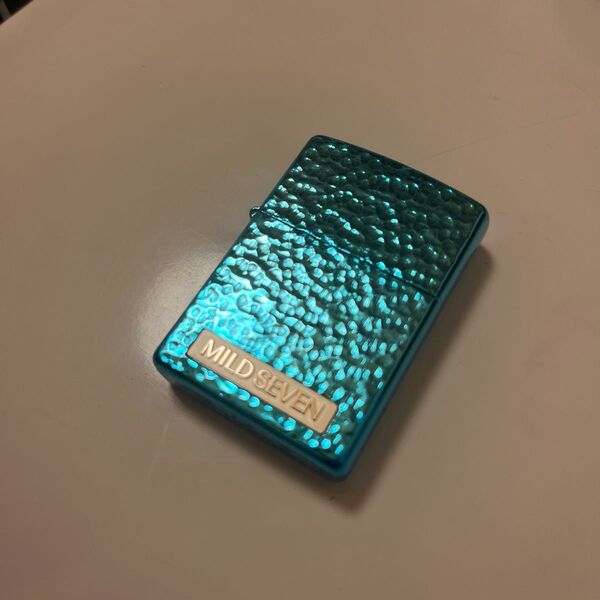 zippo マイルドセブン 両面ハンマートーン ブルー 未使用 最安値