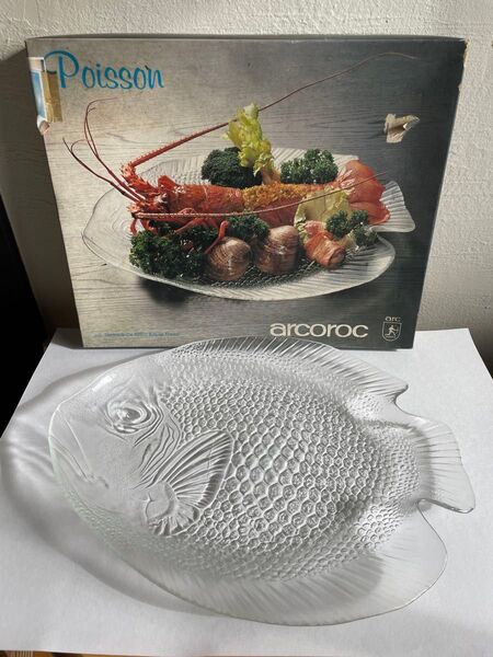 arcoroc(アルコロック)魚 ガラス 大皿