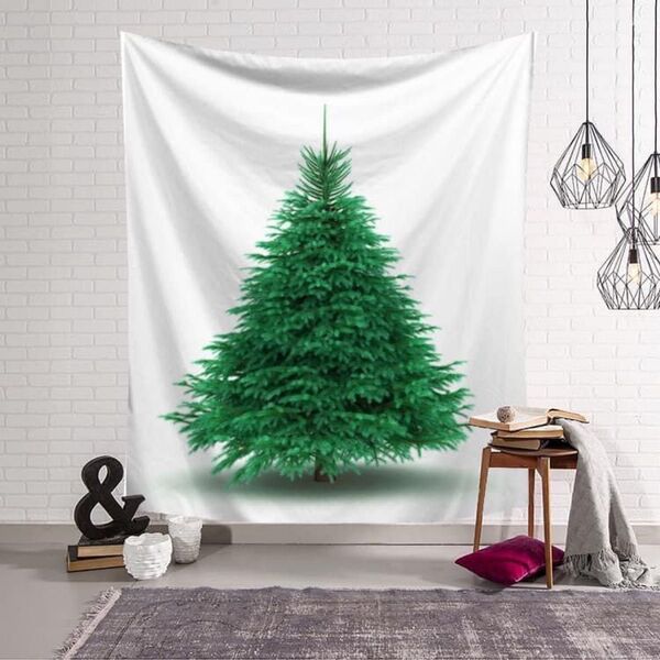 ☆ クリスマス タペストリー 緑 ☆ 壁掛け もみの木 シンプル 飾り付け
