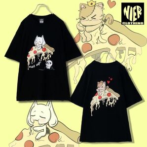 NieRTシャツピザ 両面デザイン入りEAT UP ! PIZZA