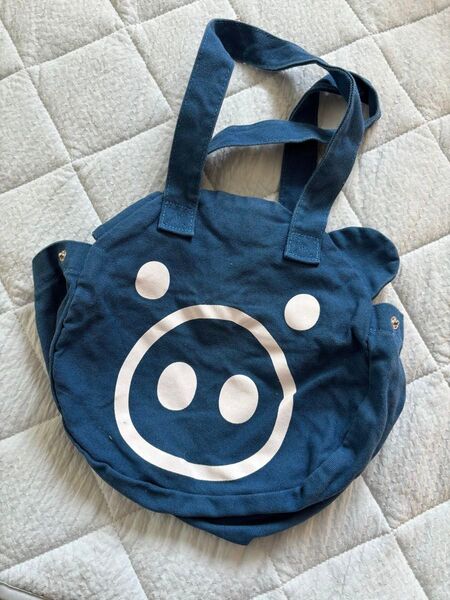 ドラッグストアーズ drugstore's ぶた トートバッグ ネイビー