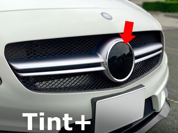 Tint+水洗→再利用Ok エンブレム スモークフィルム(ブラックスモーク5%)ベンツ Aクラス W176 A180/A250
