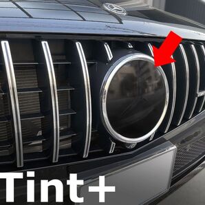 Tint+カット済み エンブレム スモークフィルム(ブラックスモーク5%)ベンツ GLCクラス C253/X253