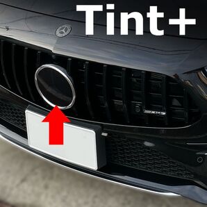 Tint+何度も貼れる エンブレム スモークフィルム(ブラックスモーク5%)ベンツ CLSクラス C257